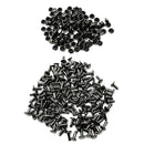 100 Sets Double Caps Studs Dome Rivets Leathercraft DIY Crafts 6x8mm Black
