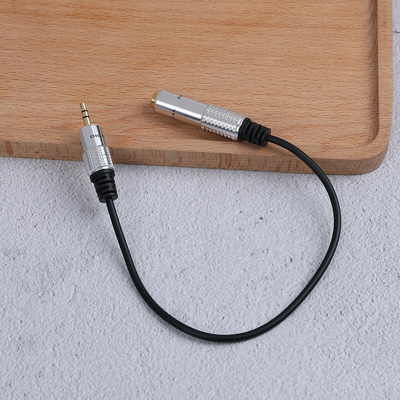 Audio aux 6.35mm 1/4" female to 3.5mm 1/8" male stereo headphone adapter cabl FT