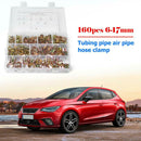 160pcs 6-17mm Spring Clips Vacuum Hose Fuel Line Water Pipe Air Tube Clamps