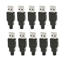 10Pieces USB Type-A 4-pin Male Plug Connector Adapter Jack Plastic Cover