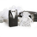 100pcs Wedding Favor Boxes Dress Tuxedo Party Candy Gift Bride Groom Shower