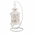 Iron Moroccan Style Candlestick Candleholder Candle Stand Light Lantern (Wh