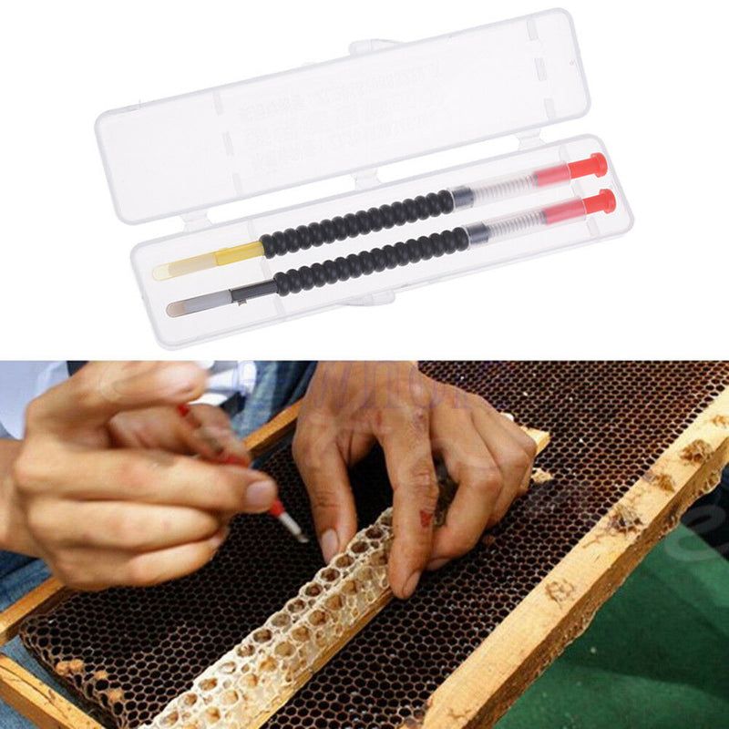 2Pcs Queen Bee Larvae Retractable Grafting Tool Beekeeping Rearing Supplie o Hc