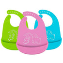 Waterproof Silicone Baby Bibs, Adjustable Soft Feeding Bibs With Food Crumb R2X2
