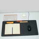 Office Computer Desk Table Keyboard Mouse Pad Felt Laptop Mat (Grey) A