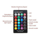 4PC T10 W5W 6 SMD 5050 RGB LED Car Changing Light Reading Bulbs Remote Control