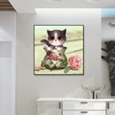 DIY Mosaic Cute Cat Paint Kit Full Round Drill Diamond Picture (cat-W550)