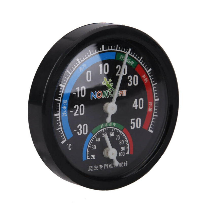 Reptile Vivarium Rearing Box Thermometer Humidity (Hygrometer) Dial Gauges