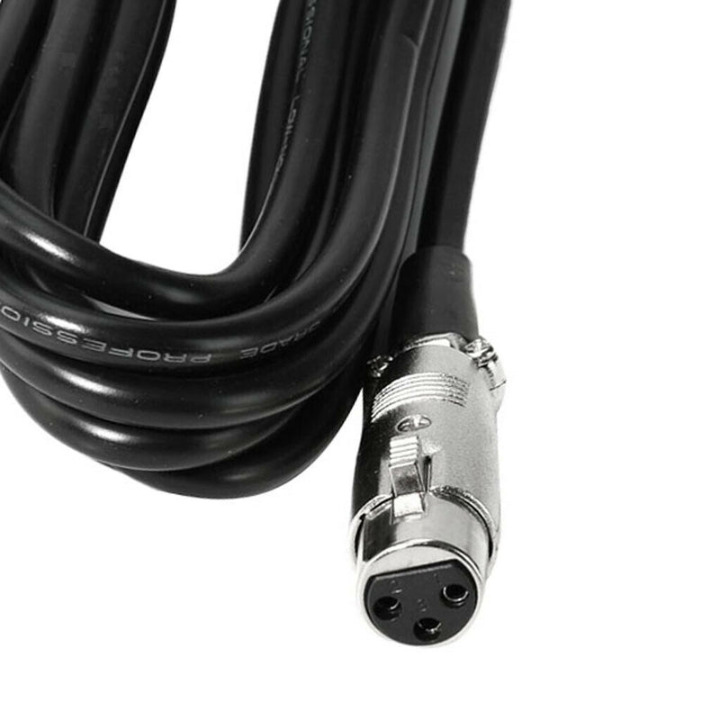 1.6ft Mic Cable Patch Cords - XLR Female to TRS Male 3.5mm Black Microphone