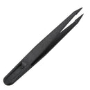 10 Pcs Black Plastic Tip Head Anti Static Tweezer 12cm Length