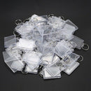 100 Pieces Transparent key holders with space for photos or images of 90 *