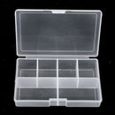 Clear 6 Grids Fishing Lure Bait Box Fishing Beads Snaps Jigs Container Case