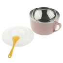 Stainless Steel Kids Noodles Bowl with Spoon for Ramen Soup Rice Snack Pink