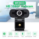 1080P HD Webcam with Built-in Microphone USB Plug and Play Web Camera Video