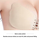 Sexy Wireless Push Up Invisible Bras Women Adhesive Fly Bra (Dot Beige C) A
