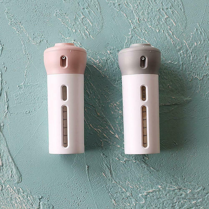 5pcs/set 4 In 1 Lotion Dispenser Bottle Set Travel Emulsion Bottle (Pink)