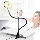 360 Degree Long Arm Flexible Stand w/Dimmable LED Light for Live Stream A