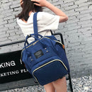 Mummy Maternity Backpack Large Capacity Baby Nursing Diaper Handbag (Blue)
