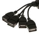 High Speed 4 Way Port USB 2.0 to Multi Hub Expansion Splitter Adapter Cable