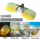 Polarized Clip On Driving Glasses Sunglasses Day Vision UV400 Lens Night Vision