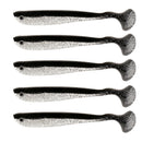 4pcs Soft Silicone Baits Artificial Lifelike Worm Lures T Tail Fishing Baits