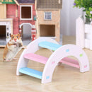 Hamster Colorful Ladder Toys Small Animal Pets Climbing Wood Rainbow Bridge