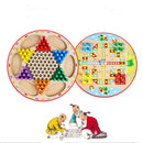 Wood Chinese Checkers Jump Game tiaoqi Game Children educational chess toys