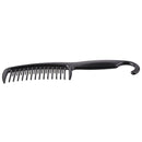 Pro Wide Tooth Hair Comb Antistatic Barber Styling Brush with Curved Hook A