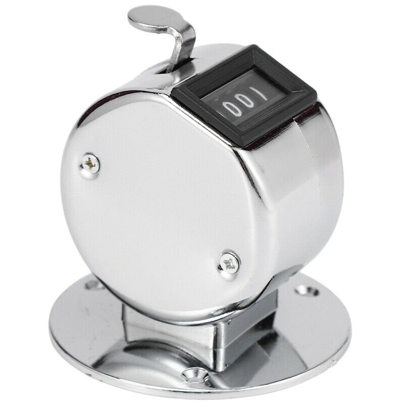 5X(Round Base 4 Digit Manual Hand Tally Mechanical Palm Click Counter K9Y8)