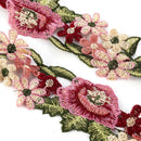 1 Yard Flower Leaves DIY Lace Trim Ribbon Applique Embroidered Sewing Craft Xmas