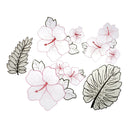 5pcs/Set Flower Leaves Organza Lace Patch Sew on Applique DIY Handmade Craft