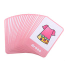 Clothes Flash Cards Set - Educational Picture & Letter Cognition Card Pack