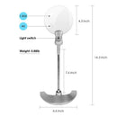 Magnifier,Led Magnifier Desk Clamp,1.85X+4X Led Magnifier Lamp,Dimmable Mag