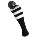 3 Pcs Black & White Stripe Sock Retro Golf Wood Headcover Golf Headcover Se
