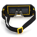 Auto Darkening Welder Goggle And Headband Helmet Anti-Glare Glasses Yellow Frame