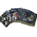 10PCS Mix Colors Chinese Zipper Coin Tassel Silk Square Jewelry Bags Pouches