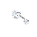 Surgical Steel Heart Zircon Navel Belly Button Ring Bar Body Piercing JewelJBTEU