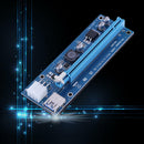 Only Card 6pin Express PCI-E USB3.0 1x to 16x Extender Riser Card BTC Mining New