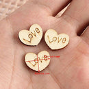 150Pcs Wooden Hearts Craft Love Shape For Wedding Decoration - 15X12Mm E1E4