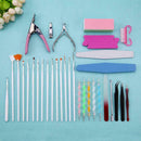 15pcs/set Nail Art Tips Tool Kits Nail Art UV Gel Brush Files Kit Manicure