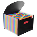 24 Pocket Extended File Folder With Lid, Qefuna A4 Letter Size Expandable F R6L5