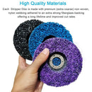 3 PCS 115mm Black/Blue/Purple Stripping Wheel Strip Discs for Angle Grinder