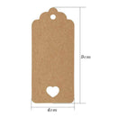 Valentine's Day Gift Pendant 100p 4 cm x 9 cm kraft labels tags geschenkanh