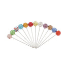 12 Pcs Round Rhinestone Dress Maker Pins DIY Sewing Quilting Accessories