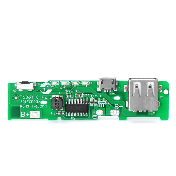 USB 2A 5V  Mobile Phone Power Bank Charger PCB Board Module For 18650 Battery