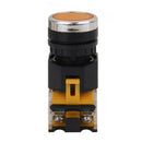 DC/AC 660V 10A Yellow Round Momentary Switch DPST NO NC Press Pushbutton DIY