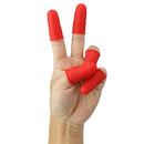 Anti-slip Hot Glue Gun Finger Caps Silicone Finger Cover Sleeve (Red 5pcs)