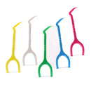 15Pcs random color durable y shape dental floss holder dental care flossing M&E