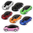 2.4G Orange Wireless Car Shape 1600DPI Optical PC Laptop Mouse USB Receiver