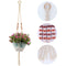 Macrame Plant Hangers Set Of 2 Indoor Wall Hanging Planter Basket Flower Po